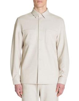 overshirt texturée beige