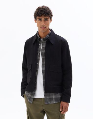 Blouson zippé col chemise