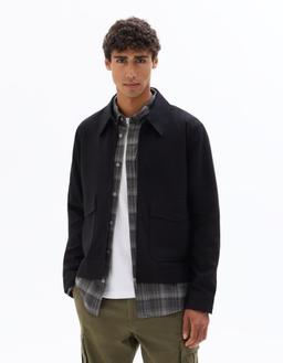 Blouson zippé col chemise