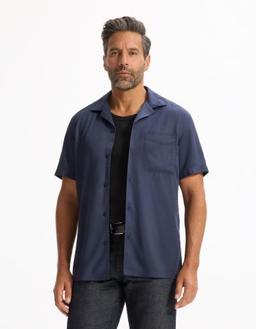 Chemisette regular 100% viscose marine