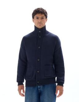 Cardigan en coton mélangé marine