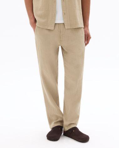 relaxed 100% gaze de coton taupe