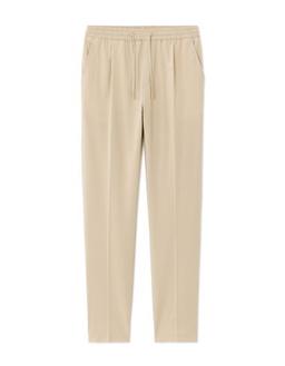straight stretch en toile beige