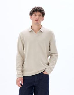 regular manches longues en jersey beige