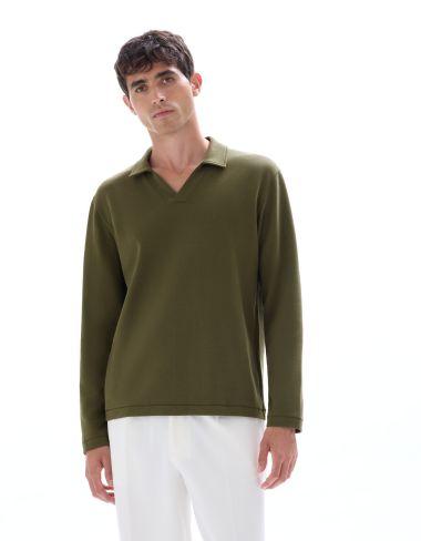 regular manches longues en jersey kaki