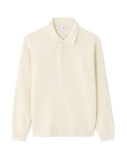 Sweat regular col polo beige