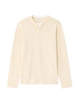 col tunisien coton mélangé beige clair