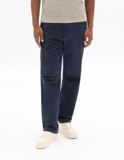 chino straight en coton stretch longueur standard marine