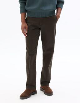 chino P.01 straight en coton stretch longueur standard marron foncé