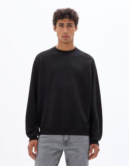 Sweat oversize col rond en piqué