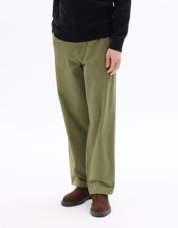 chino loose 100% coton kaki