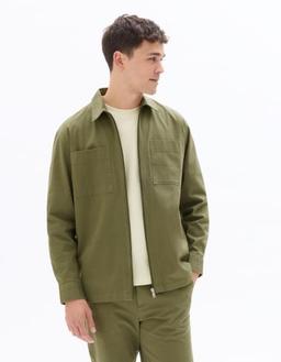 Surchemise overshirt zippée unie