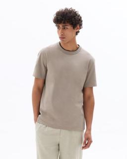 boxy col rond 100% coton épais taupe