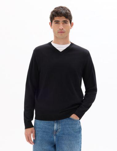 Col V uni en maille fine