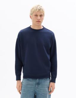 Sweat loose col rond interlock marine