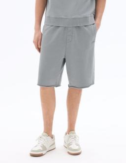 Bermuda uni effet délavé 100% coton