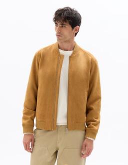 bomber effet daim marron