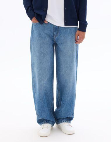 Jean barrel 100% coton stone