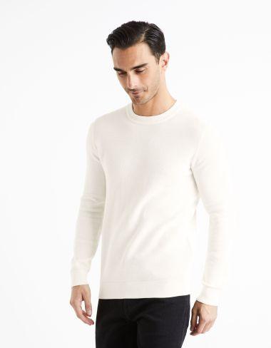 col rond 100% coton beige