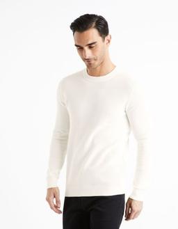 col rond 100% coton beige