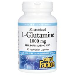 Natural Factors Micronized L-Glutamine 90 gélules végétales