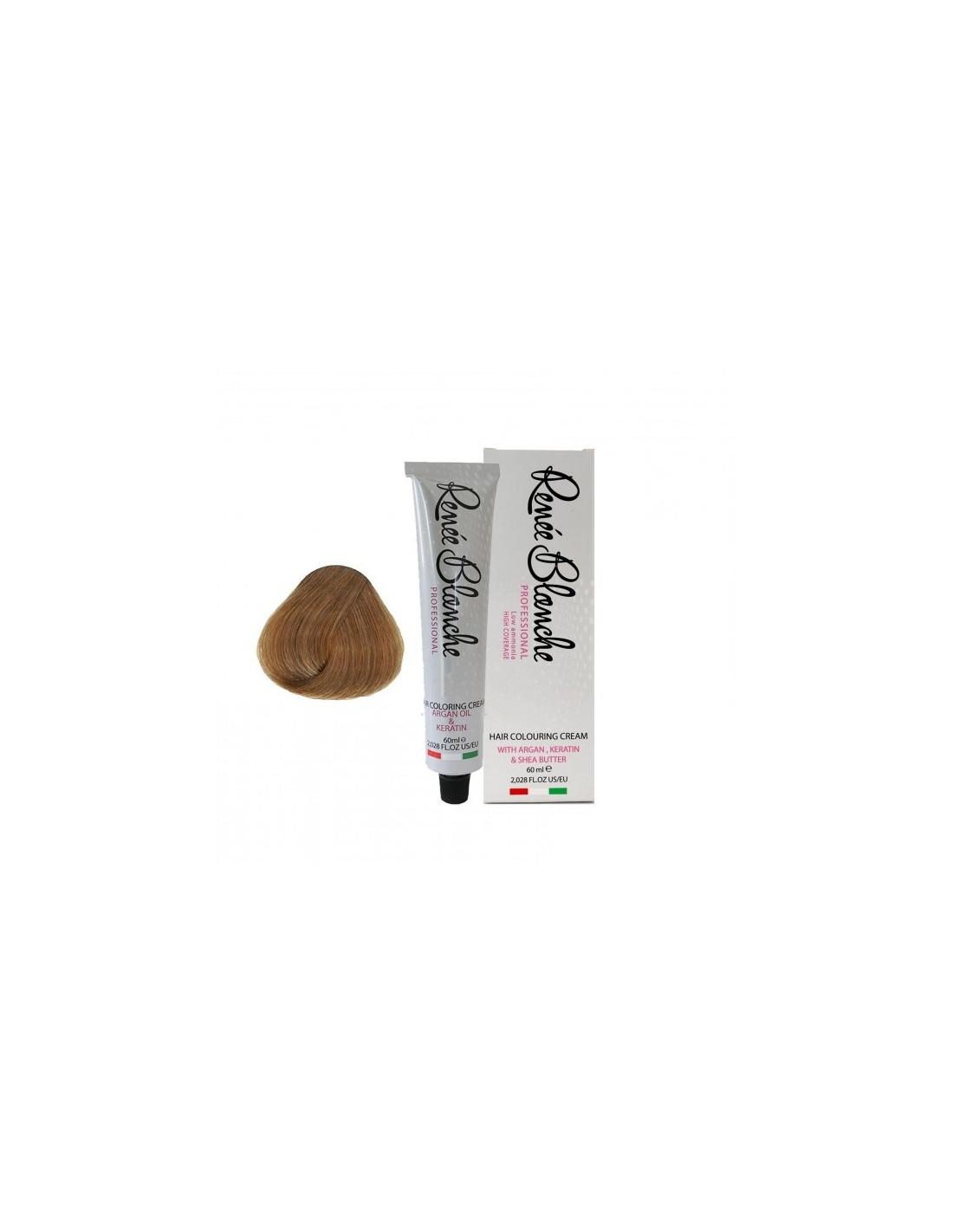 Teinture cheveux blond clair dore 8.3 Renée blanche