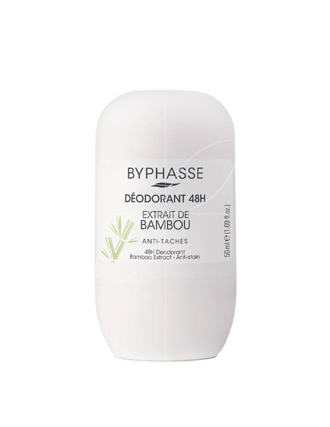 Byphasse Déodorant roll-on 48h extrait de bambou anti-taches