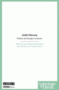 Essai d’une théorie générale des droits sur la personne