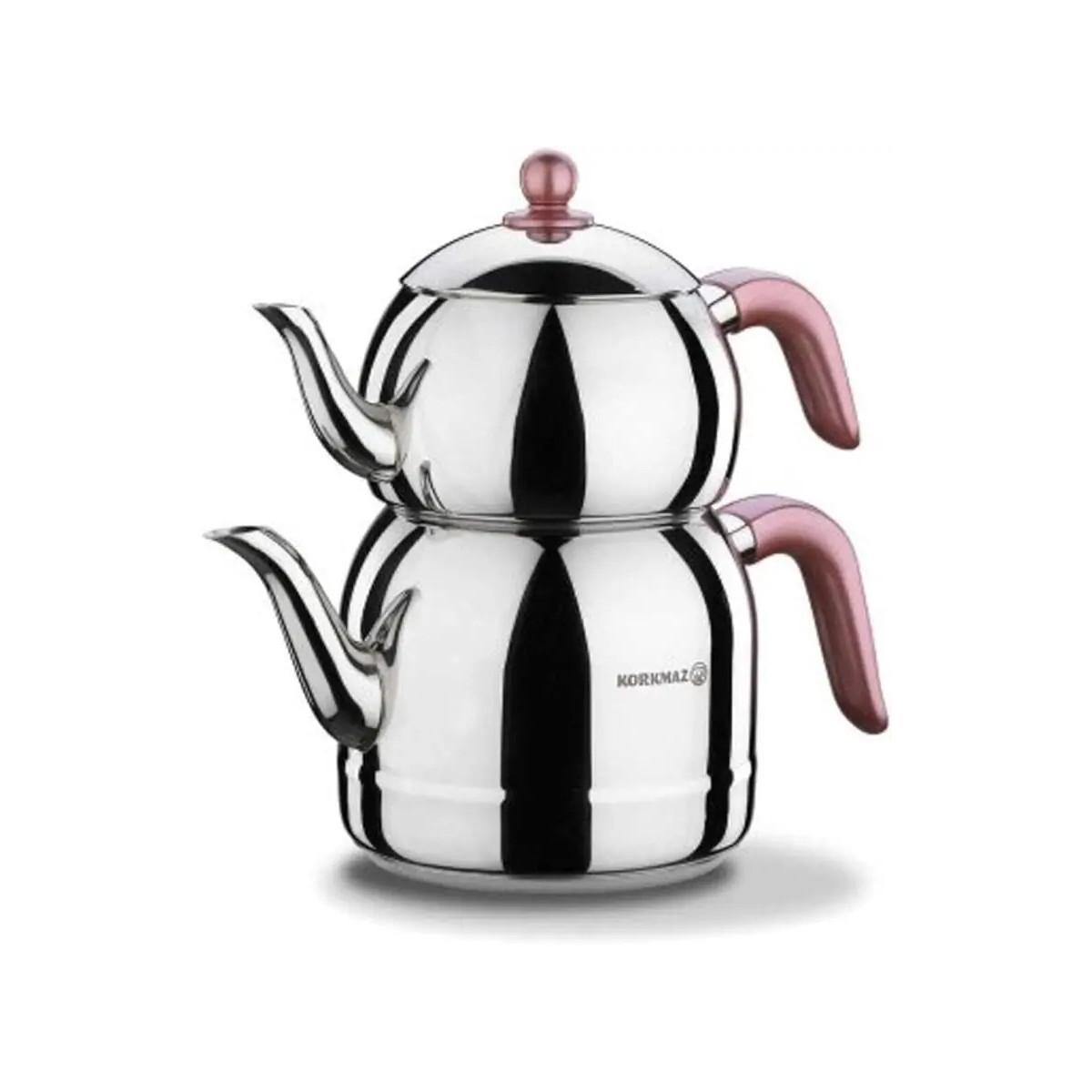 STEAMA Tea Pot Set 0,9 1,6 Lt KORKMAZ A191