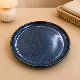 ARCADO Grande Assiette à Pizza en Céramique 26,5 cm Émail Réactif Nuit