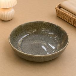 ARCADO Grand Bol Coréen en Céramique 20cm Émail Réactif Olive