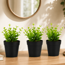 NEST Lot de 3 Mini Plantes Artificielles