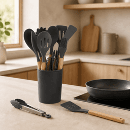 NEST Set d’Ustensiles de Cuisine 12 Pièces Foncé
