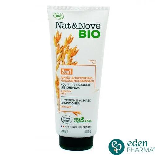 Nat&nove Bio Bio 2en1 Apres-Shampooing Masque Nourrissant Cheveux Secs