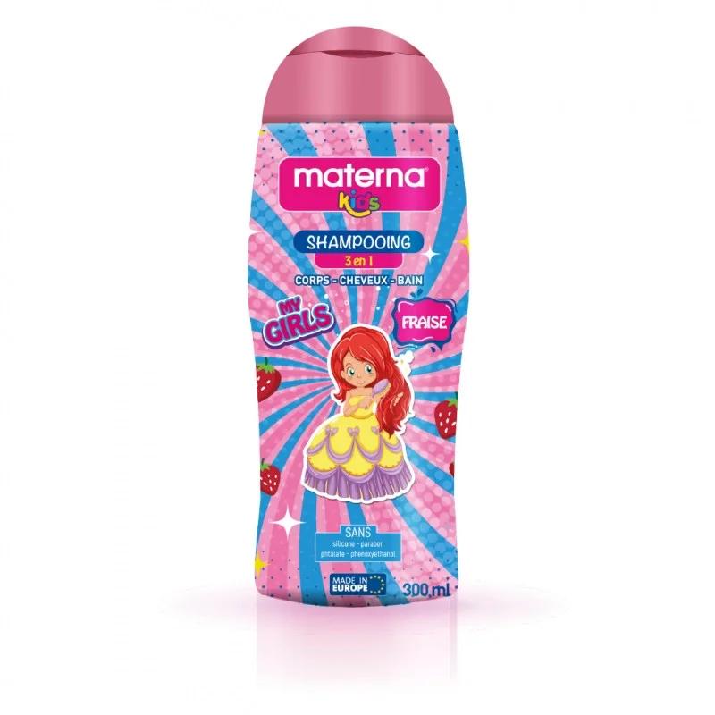 Materna Shampoing Gel Douche 3 en 1 Kids Fraise