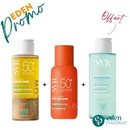 SVR TRIO NOUVEAUTE AQUA-FLUIDE + EAU SOLAIRE GLOW + GELEE MOUSSANTE