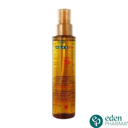 Nuxe Sun Huile Bronzante Visage Te Corps Spf30