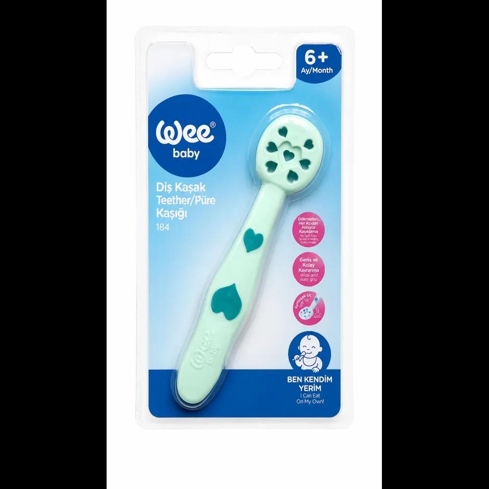 Wee Baby BABY CUILLÈRE DE DENTITION EN SILICONE POUR BÉBÉ +6MOIS