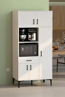 Cuisine 5 Portes 1 Tiroir Meuble de Rangement Polyvalent