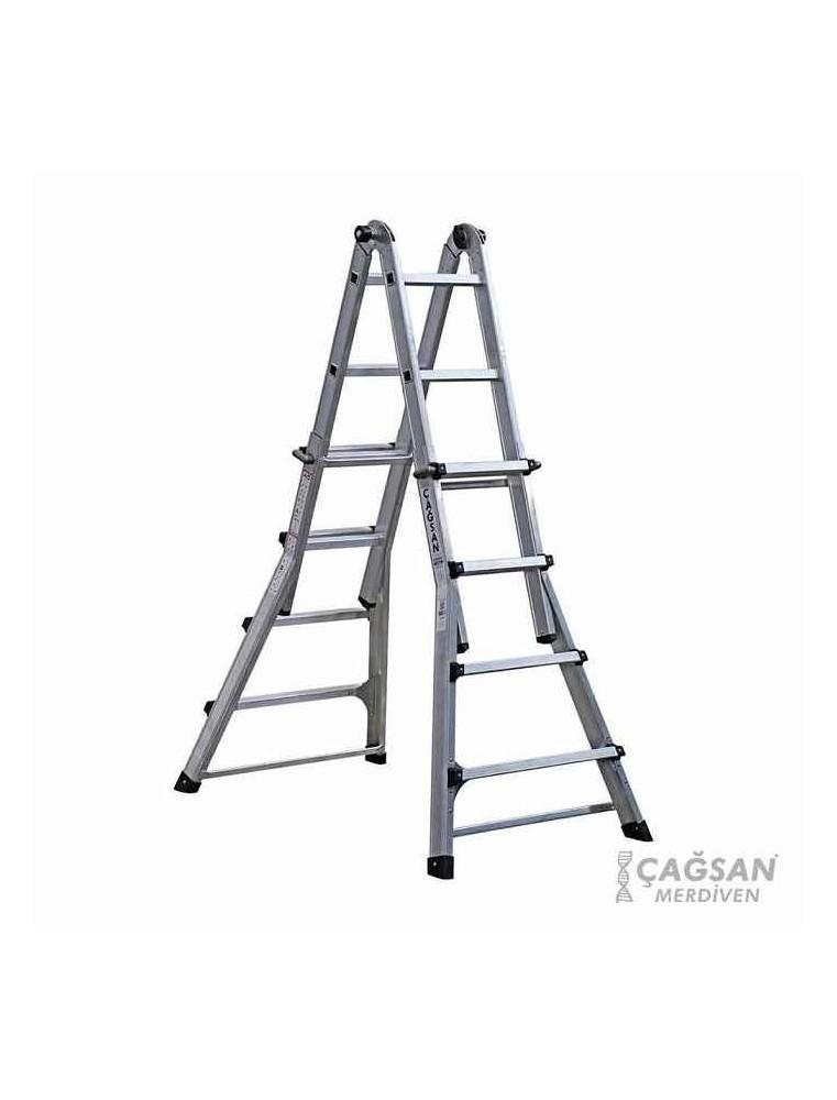 ARTICULEE Echelle ALUMINIUM 4*4 MARCHES 3.60 METRES