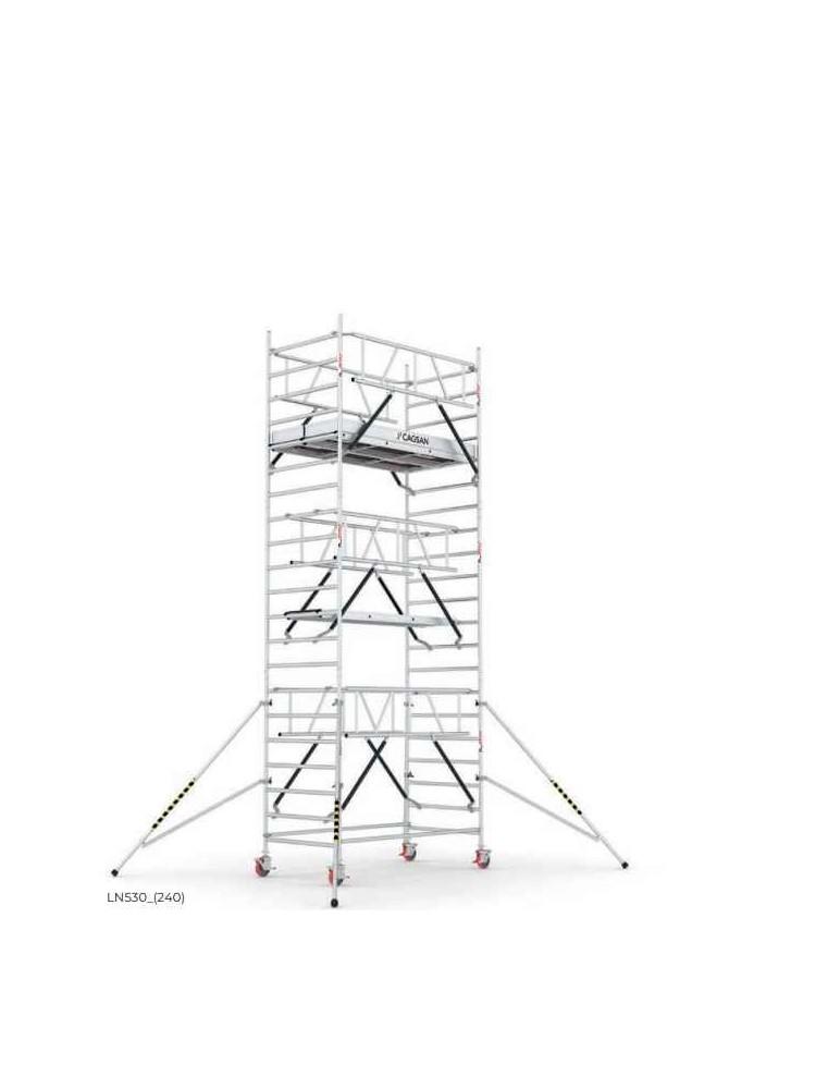Echafaudage LN 650 PROTUBE Alu. PROFESSIONNEL 6.5MT 8.5MT