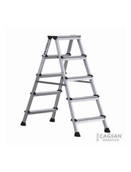 ALUMINIUM Escabeau ACCES 2 COTES 5 MARCHES OL5 CAGSAN