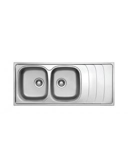 EVIER ENCASTRE INOX 2 BACS