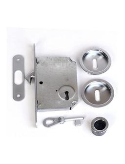 PT ROND CHROME POIGNEE+SERRURE 7