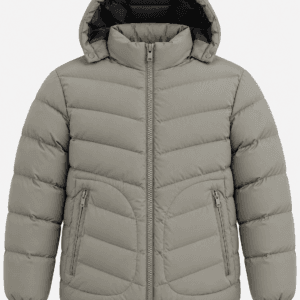 Blouson homme taupe capuche amovible 005-059