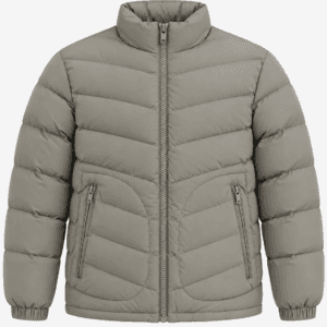 Blouson Bomberse homme taupe à capuche amovible Réf 005-059