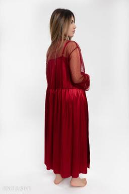 Lingerie Passion: Deux pièces bordeaux en satin détails dentelle