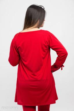 pyjama Gabrielle: Trois pièces en coton bordeaux