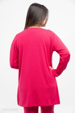 pyjama Ella Femme Enceinte : Trois pièces en coton fuchsia
