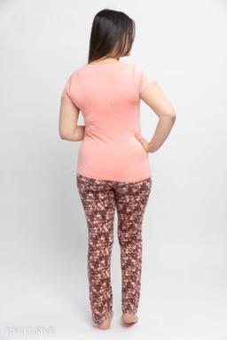 Pyjama Rosa: Deux pièces en coton marron